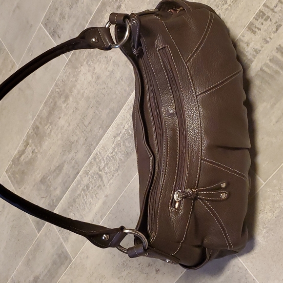 EUC Choc Brown Pebbled Leather Tignanello Medium Satchel